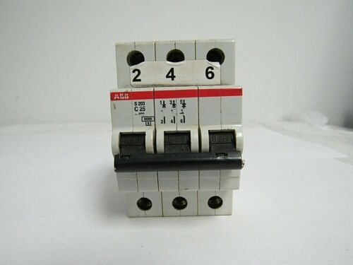 S203-C 25 (MCB, 25A, 3P, 10 kA, IEC/EN60947-2)