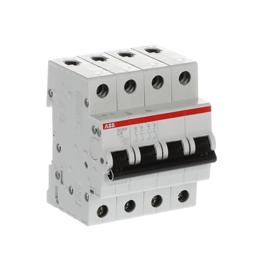 SH204-C 6 (MCB, 6A, 4P, 6 kA, IEC/EN 60898) 