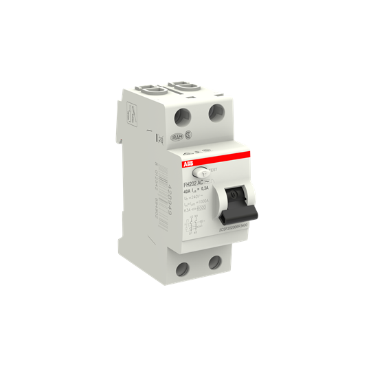FH202AC-40/0,3 (RCCB, 40A, 2P, 300mA, IEC/EN 61008)