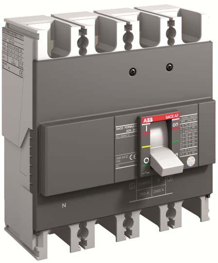 A2B 250 TMF 200-2000 4p F F (MCCB, 200AT/250AF, 4P, 18 kA, FIXED THERM. MAGNET. TRIP UNIT)