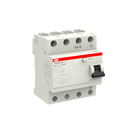 F204AC-40/0,03 (RCCB, 40A, 4P, 30mA, IEC/EN 61008)