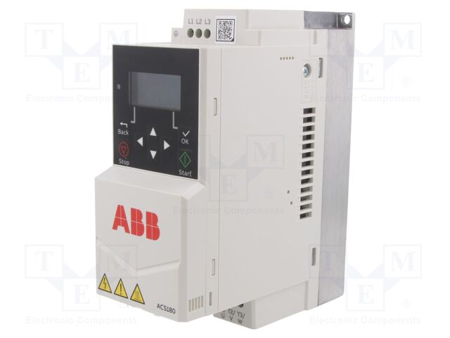 ACS180-04S-02A6-4 0.75KW, 400V, 50Hz, IN: 2.6A, IP21 Wall Mounted