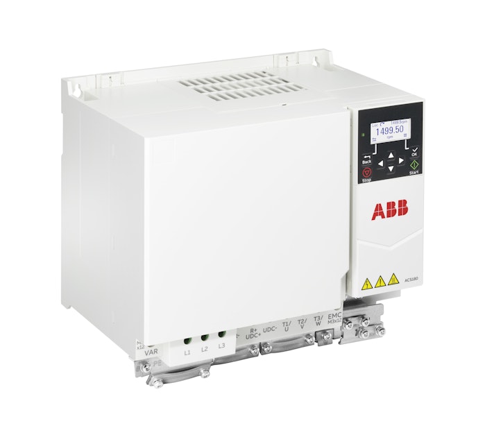 ACS180-04S-045A-4, IEC: Pn 22KW, 45.0 A, UL: Pld, 30 Hp, 400V, 50Hz, IP21 Wall Mounted